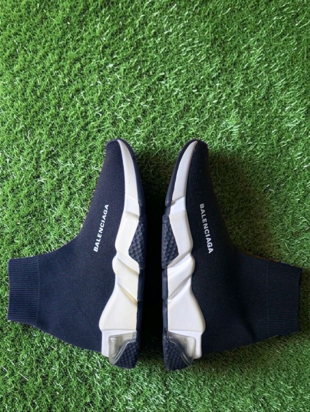 Balenciaga Speed Clear Sole Black White Womens 7 No Box